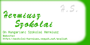 hermiusz szokolai business card